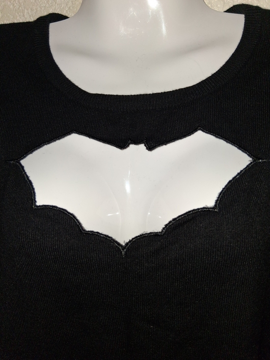 Hell Bunny Tops - Hell Bunny Black Bat Cutout Sweater Top